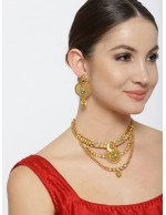 Jewels Galaxy Antique Gold-Toned Luxuria...