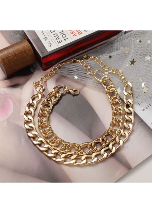 Jewels Galaxy Jewellery For Women Gold Plated Anklet Cum Bracelet