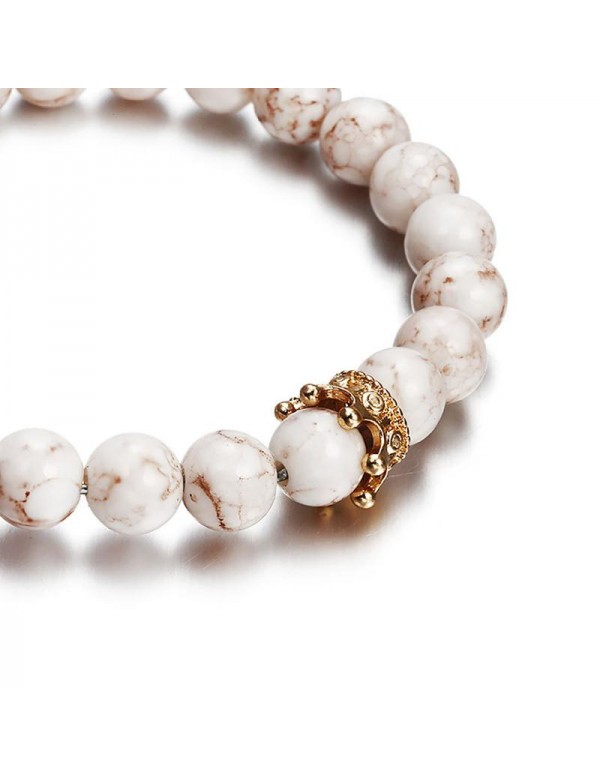 Jewels Galaxy Trendy King Crown Onyx Dashing Bracelet For Women/Girls 49012