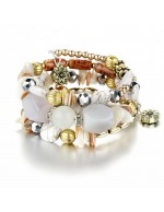 Jewels Galaxy White & Gold-Toned Cop...