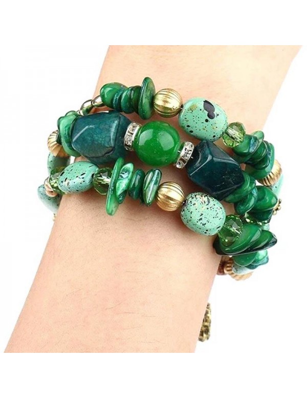 Jewels Galaxy Green & Gold-Toned Copper-Plated...