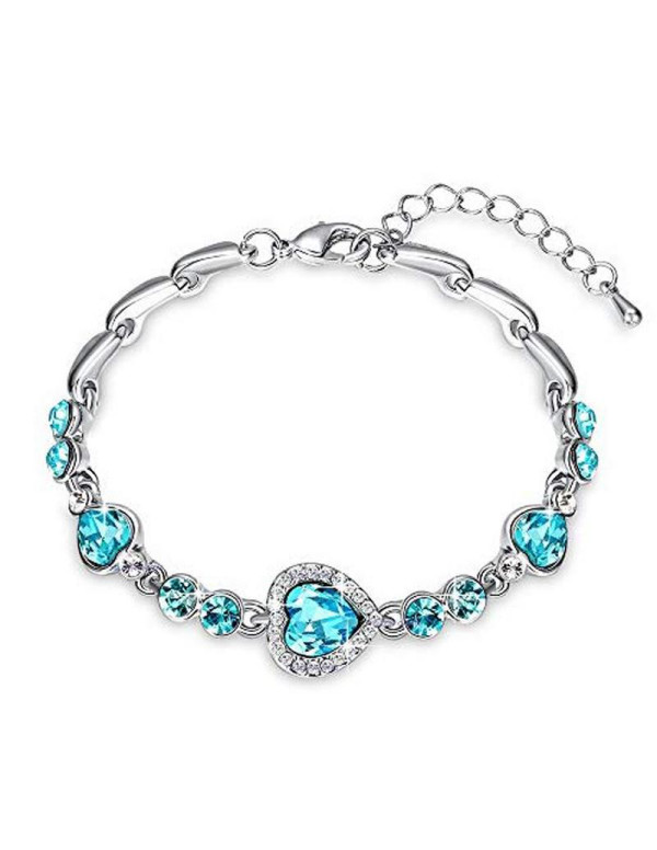 Jewels Galaxy Amazing Crystal Heart Design Silver ...