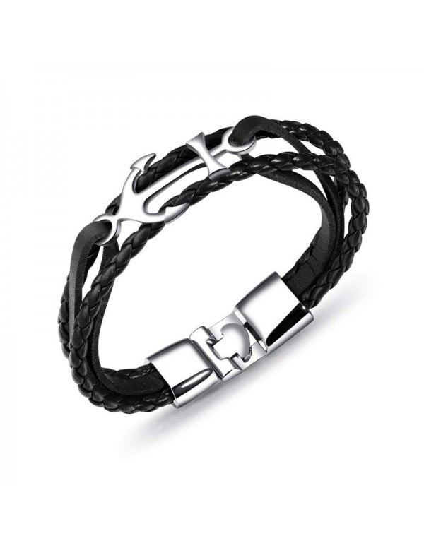 Jewels Galaxy Stainless Steel Anchor Multi Strap L...