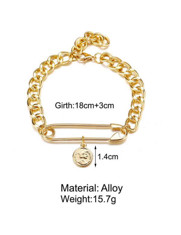 Jewels Galaxy Jewellery For Women Gold Plated Chain Bracelet 49096