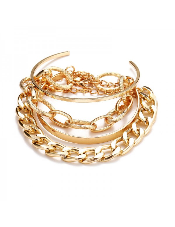 Jewels Galaxy Jewellery For Women Gold-Toned Gold Plated Bracelet Combo