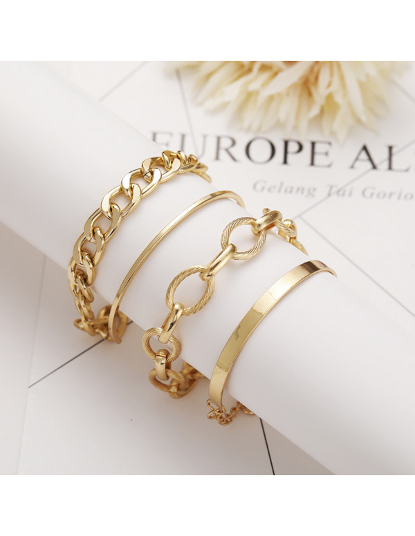 Jewels Galaxy Jewellery For Women Gold-Toned Gold Plated Bracelet Combo