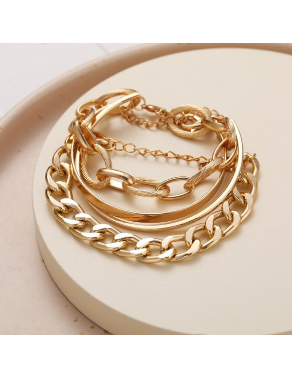 Jewels Galaxy Jewellery For Women Gold-Toned Gold Plated Bracelet Combo