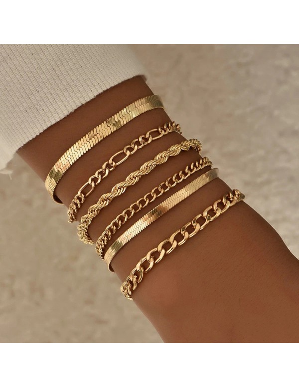 Jewels Galaxy Jewellery For Women Set of 6 Wraparound Bracelets