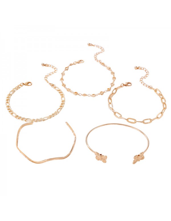 Jewels Galaxy Gold-Plated Gold Toned Set of 5 Cont...