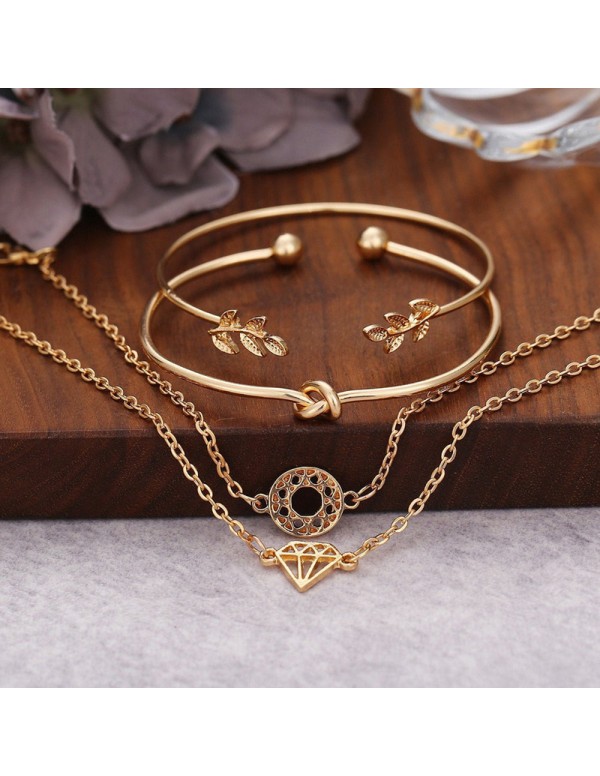 Jewels Galaxy Gold-Plated Gold-Toned Set of 4 Cont...