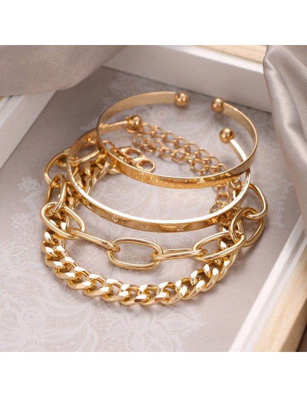 Jewels Galaxy Gold-Toned Gold-Plated Set of 4 &quo...