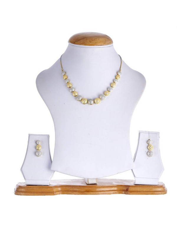 Jewels Galaxy Gold Toned - Gold Plated AD Jewellery Set 49504