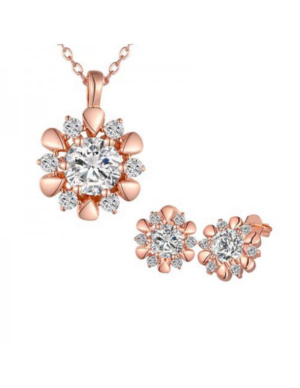 Jewels Galaxy Women's Fashion Crystal Floral Rose ...