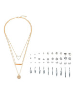 Jewels Galaxy Gold Plated Layered Neckla...