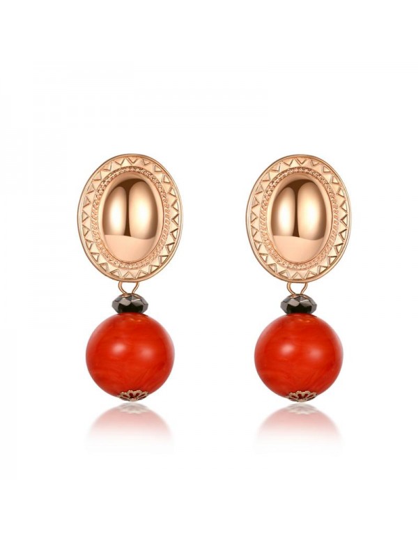 Jewels Galaxy Gold Plated Orange Drop Earrings 450...