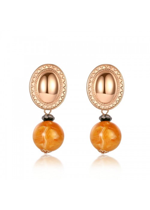 Jewels Galaxy Gold Plated Yellow Drop Earrings 45002