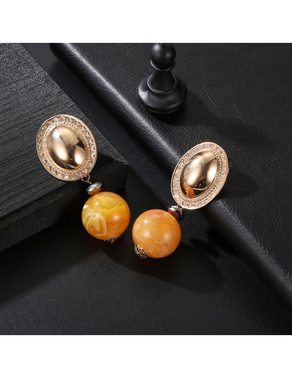 Jewels Galaxy Gold Plated Yellow Drop Earrings 450...