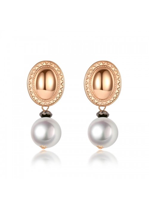 Jewels Galaxy Gold Plated White Drop Earrings 45003