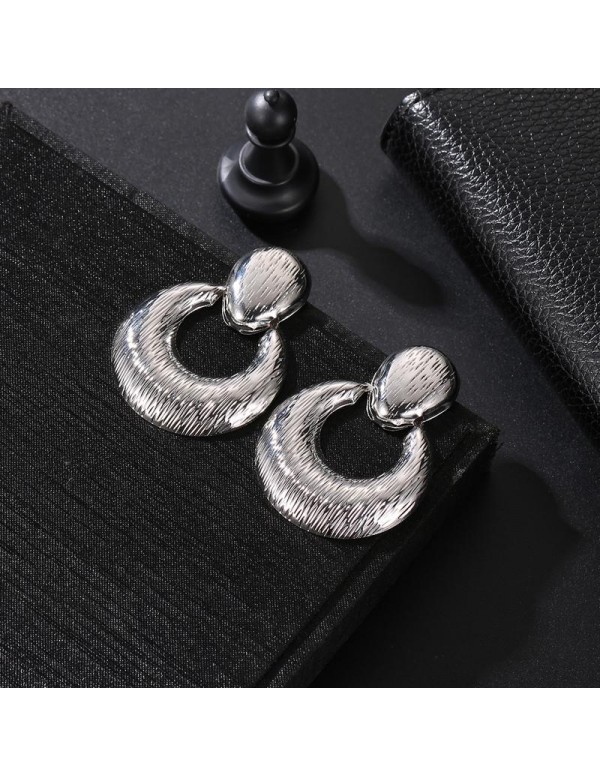 Jewels Galaxy Silver Toned-Silver Plated Drop Earrings 45014