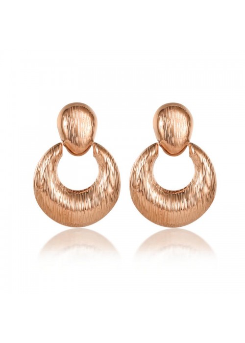 Jewels Galaxy Rose Gold Toned-Rose Gold Plated Drop Earrings 45015