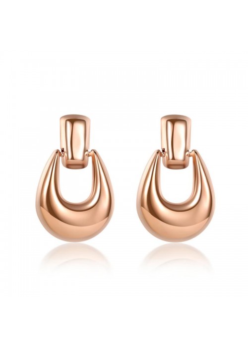 Jewels Galaxy Rose Gold Toned-Rose Gold Plated Drop Earrings 45018