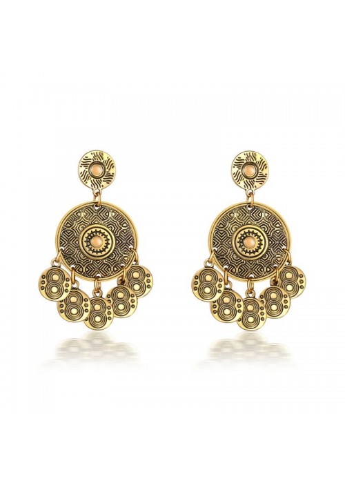 Jewels Galaxy Gold Toned-Gold Plated Drop Earrings 45026