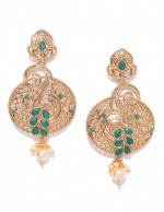 Jewels Galaxy Green Antique Gold-Plated ...