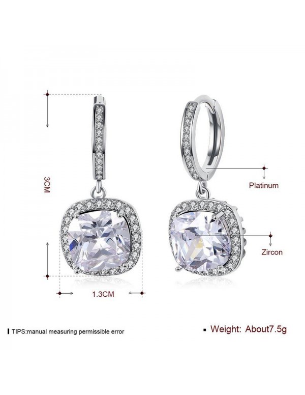 Jewels Galaxy Splendid Crystal Silver Plated Mesmerizing Drop Earrings For Women/Girls 45105