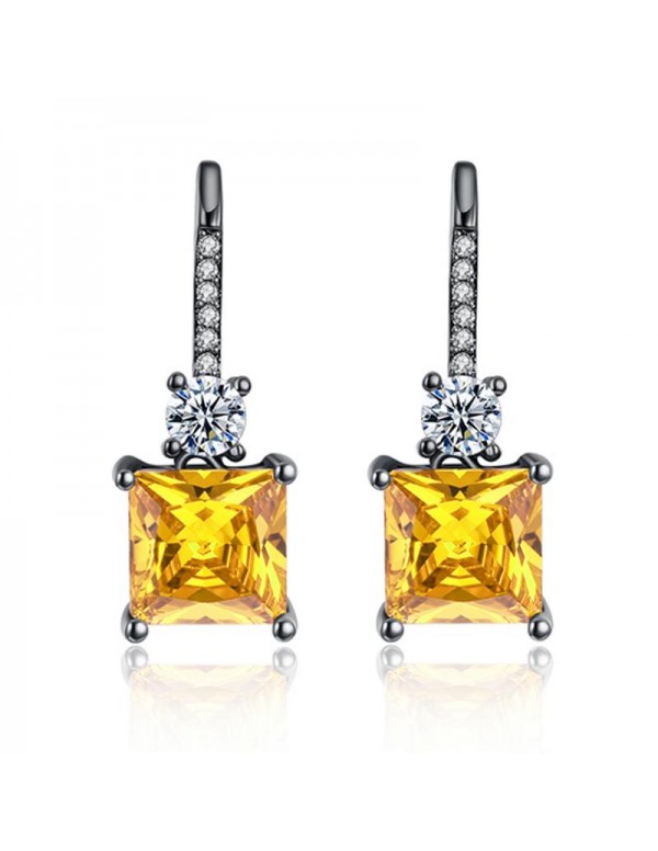 Jewels Galaxy Trendy Crystal Geometric Silver Plat...