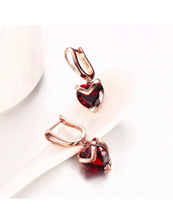 Jewels Galaxy Magnificent Crystal Heart Rose Gold ...