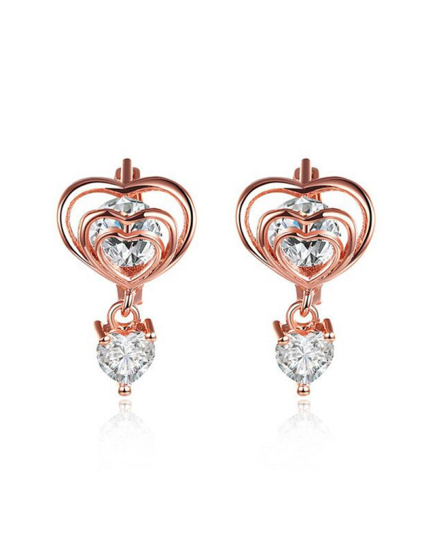 Jewels Galaxy Scintillating Crystal Heart Rose Gol...