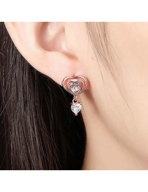 Jewels Galaxy Scintillating Crystal Heart Rose Gol...