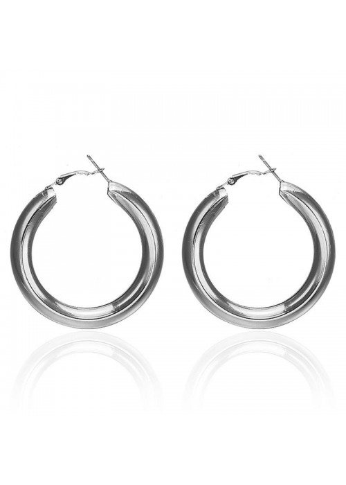 Jewels Galaxy Elegant Circular Silver Plated Amazing Drop Earrings For Women/Girls 45128