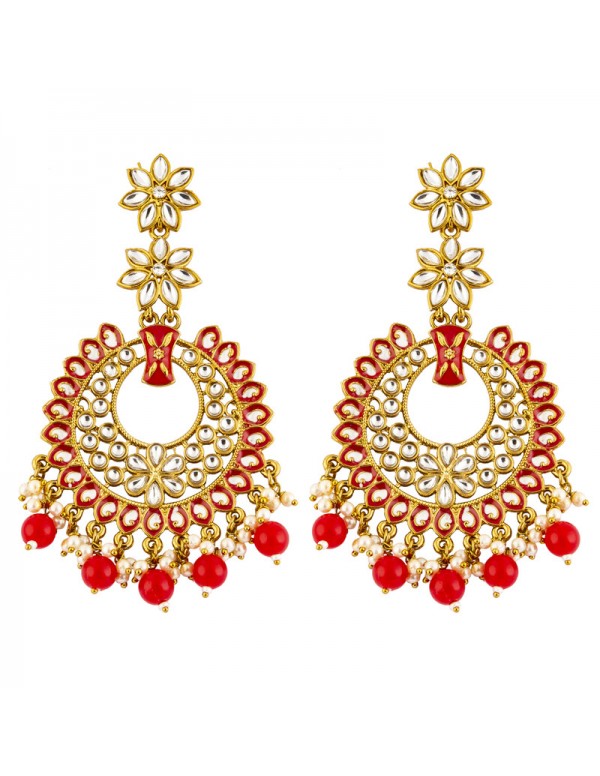 Jewels Galaxy Ravishing Floral Kundan & Beads ...