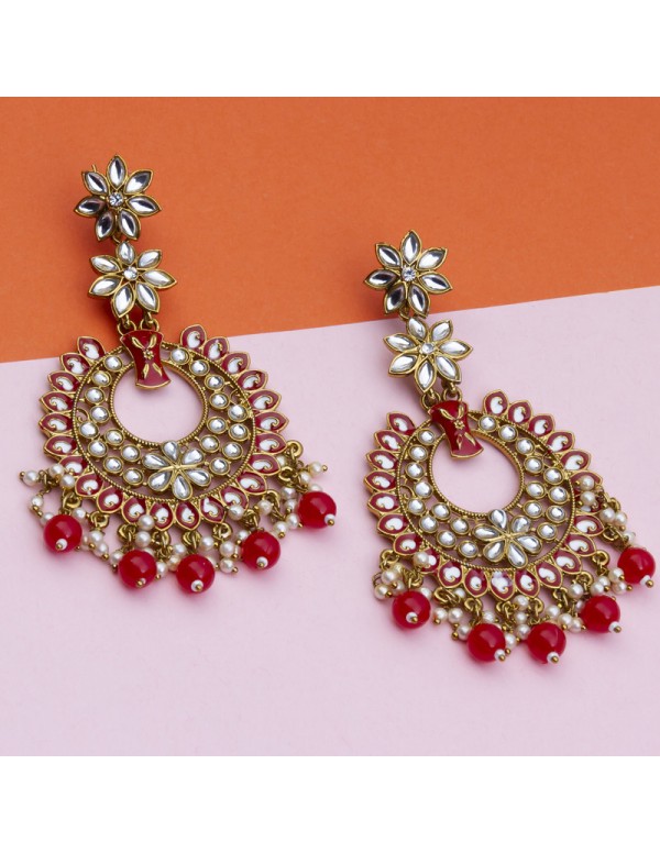 Jewels Galaxy Ravishing Floral Kundan & Beads ...
