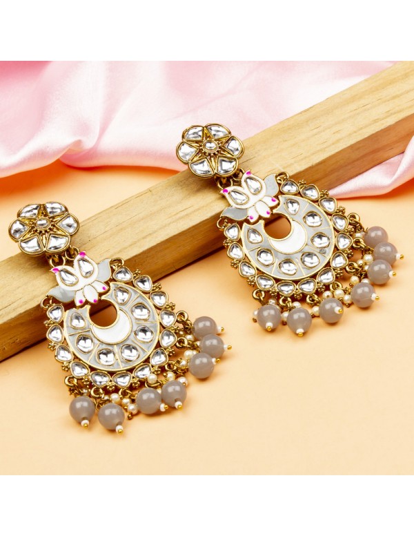 Jewels Galaxy Brilliant Kundan & Beads Gold Pl...