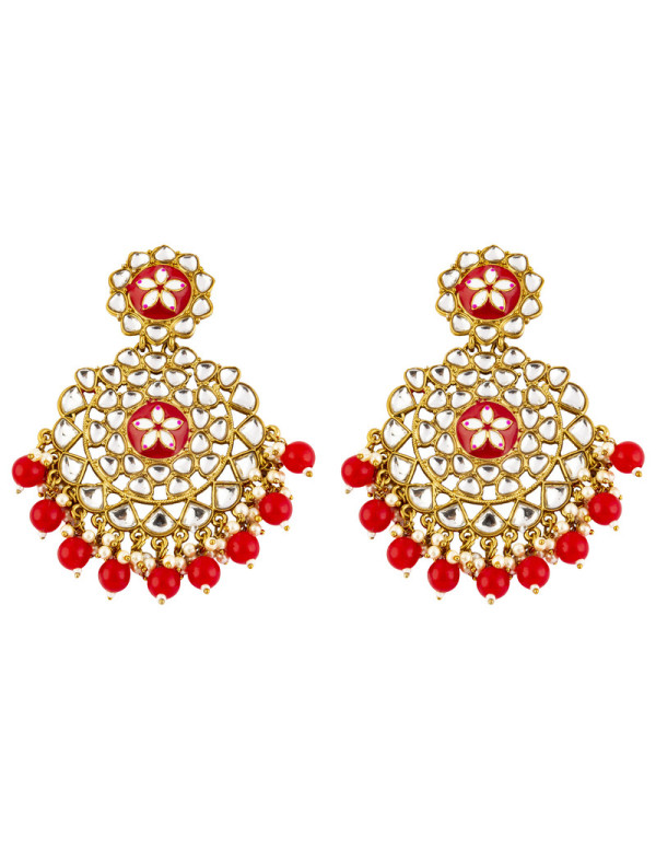 Jewels Galaxy Fabulous Floral Kundan & Beads G...