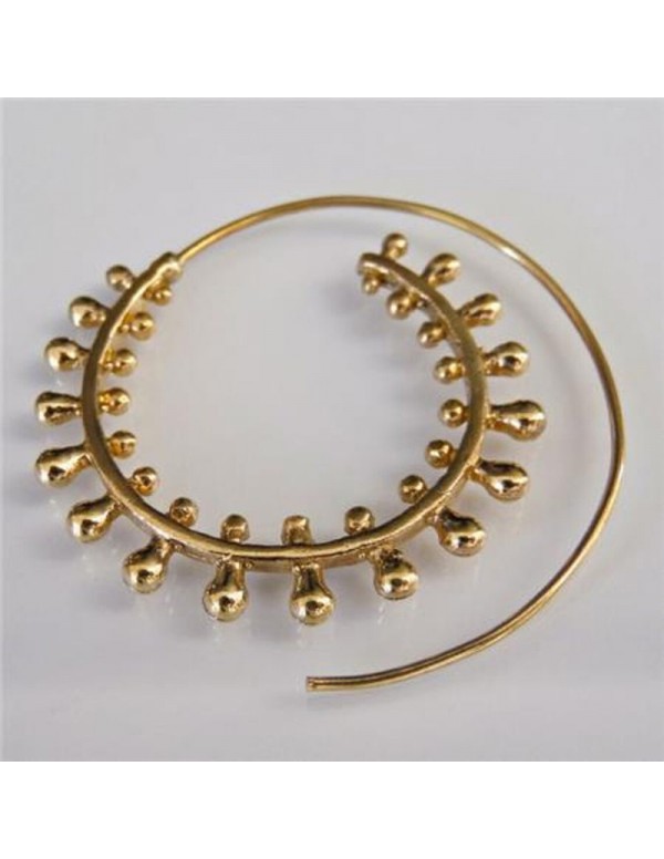Jewels Galaxy Gold Plated Unique playful Retro Vintage look Hoop Earrings