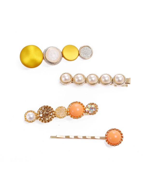 Jewels Galaxy Trendy Pearl Hair Clips Jewellery For Women 6605