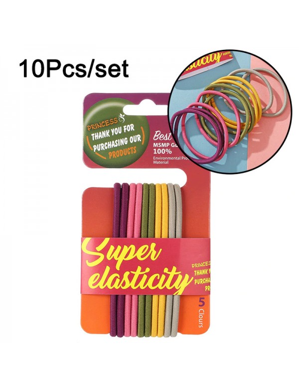Jewels Galaxy Best Quality Super Elasticity Hair Bands (Pack of 10)