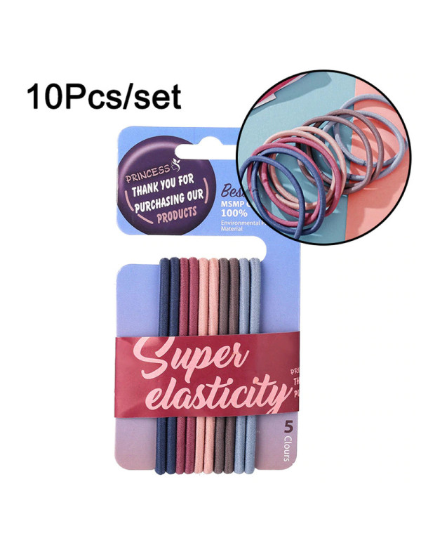 Jewels Galaxy Best Quality Super Elasticity Hair Bands (Pack of 10)