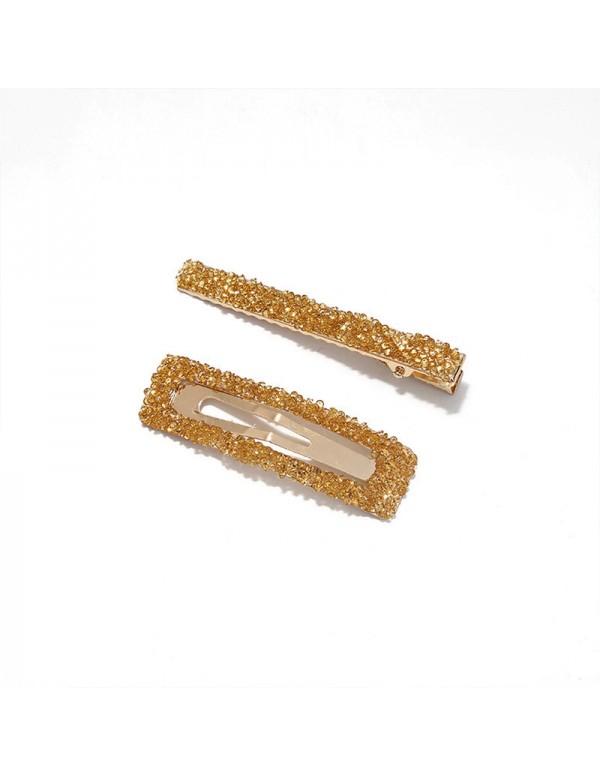 Jewels Galaxy Stunning Crystal Gold Plated Hairclips for Women/Girls