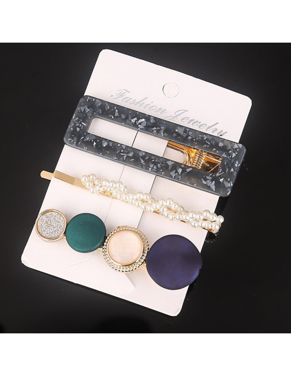 Jewels Galaxy Stylish Pearl Gold Plated Hairclips for Women/Girls