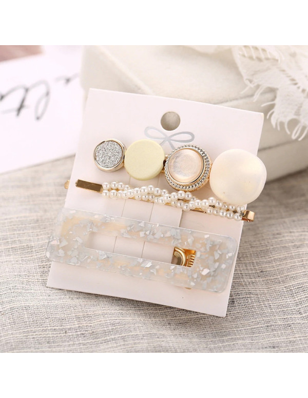 Jewels Galaxy Stylish Pearl Gold Plated Hairclips for Women/Girls