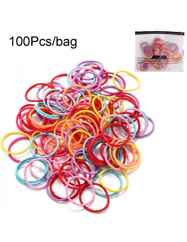Jewels Galaxy Adorable Multicolour Rubber Band for Women/Girls (Pack of 100)