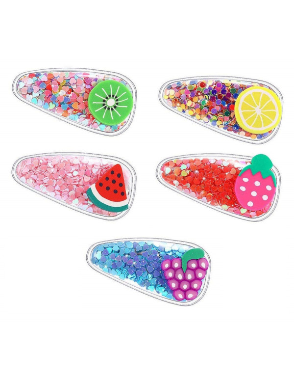 Jewels Galaxy Sparkling Fruit Transparent Hairclip Jewellery for Kids/Girls