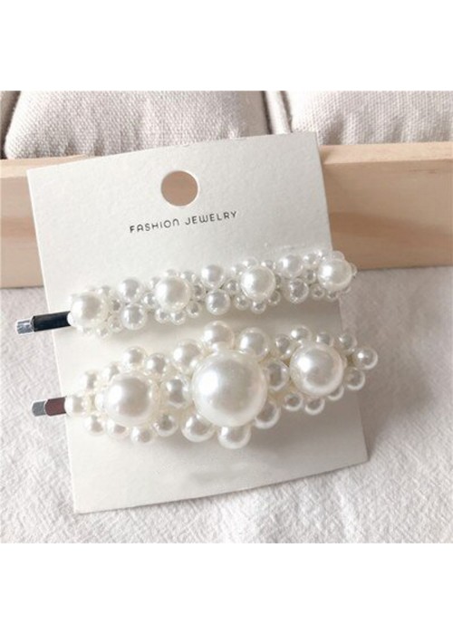 Jewels Galaxy Adorable Pearl Hairclip Jewellery For Women