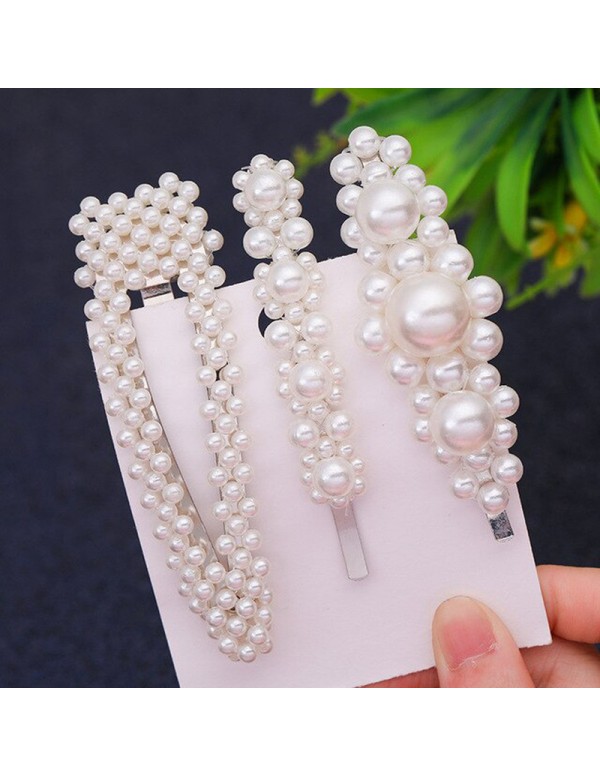 Jewels Galaxy Wonderful Pearl Studded Hairclip Jewellery For Women