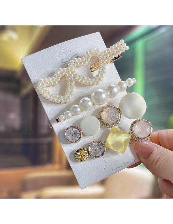 Jewels Galaxy Jewellery For Women Gold Plated Pearl Hair Clips