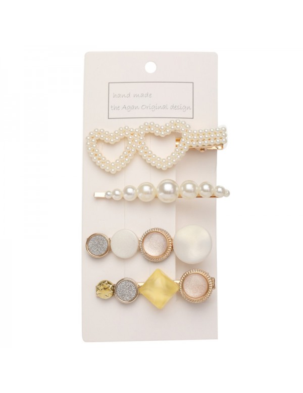 Jewels Galaxy Jewellery For Women Gold Plated Pearl Hair Clips